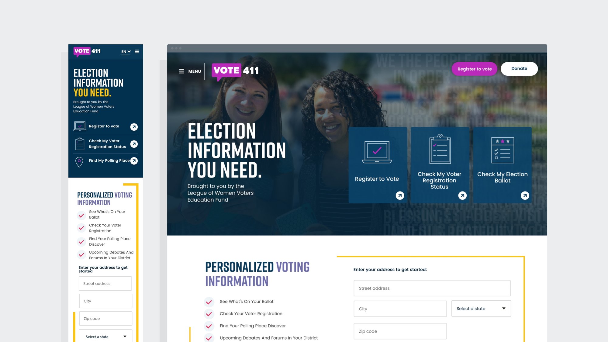 VOTE411 New Homepage VOTE411 New Homepage