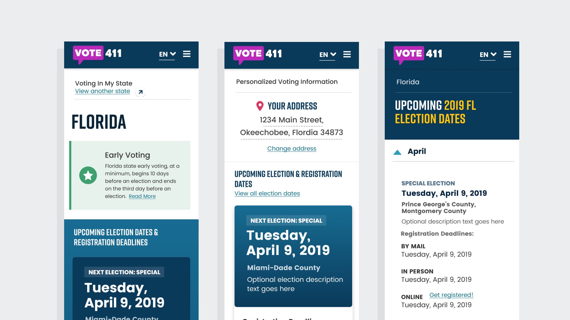 Vote411 Mobile Examples Vote411 Mobile Examples
