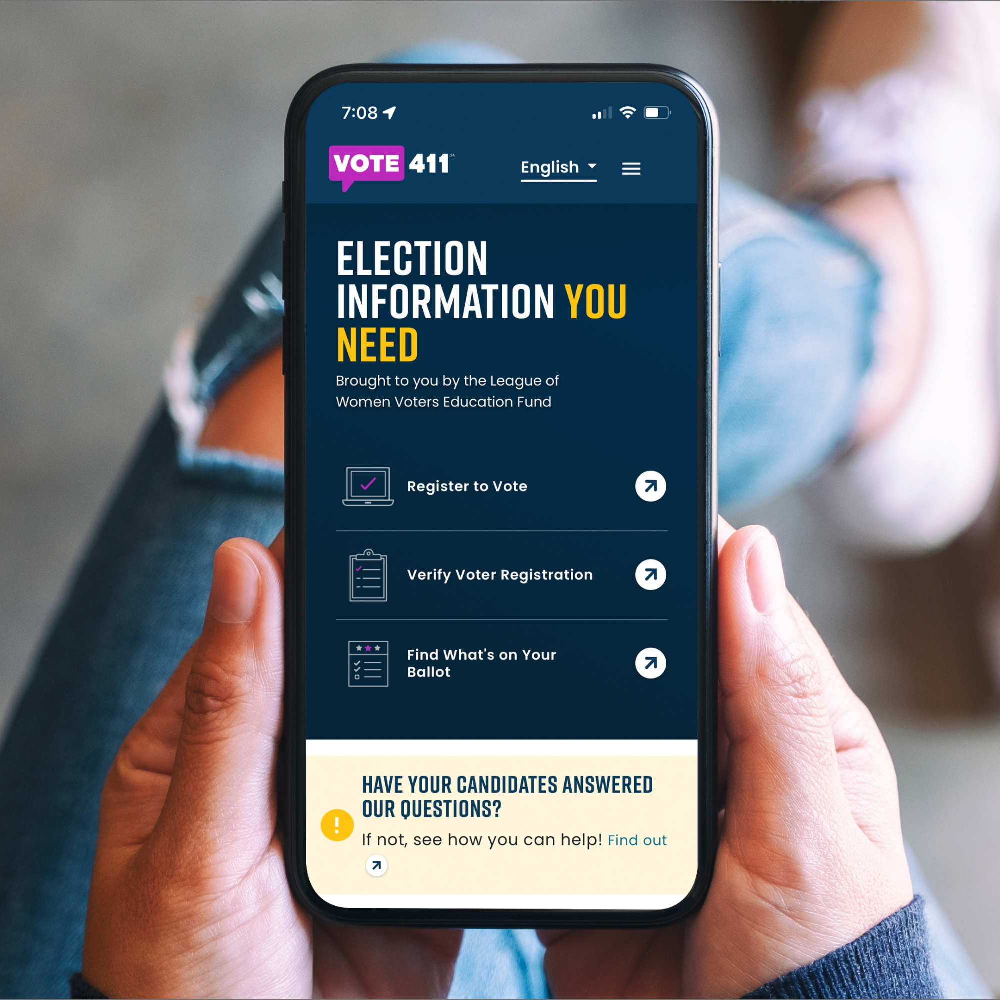 Vote411 Screen - WOW Vote411 Screen - WOW